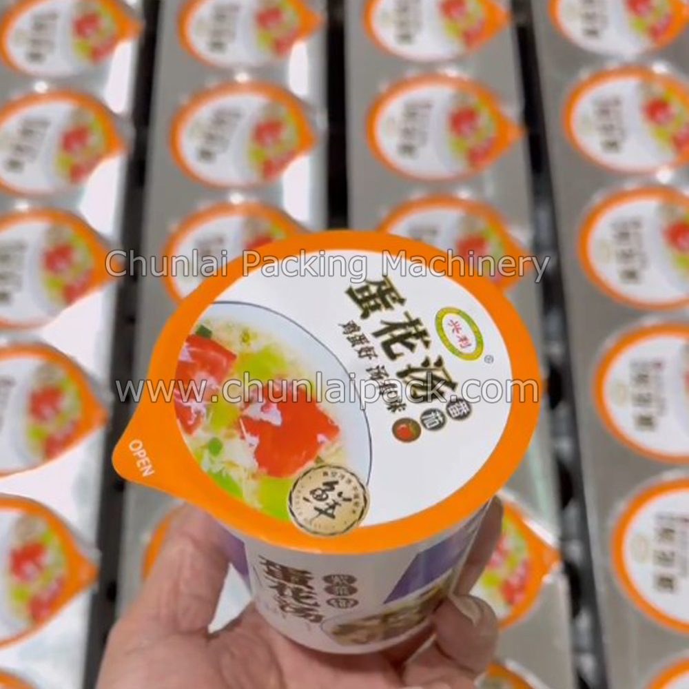 Automatic Instant Soup Paper Cup Sealing Machine