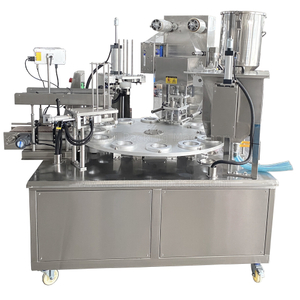 KIS-900 Automatic Rotary Type Popping Boba Milk Tea Cup Filling Sealing Machine