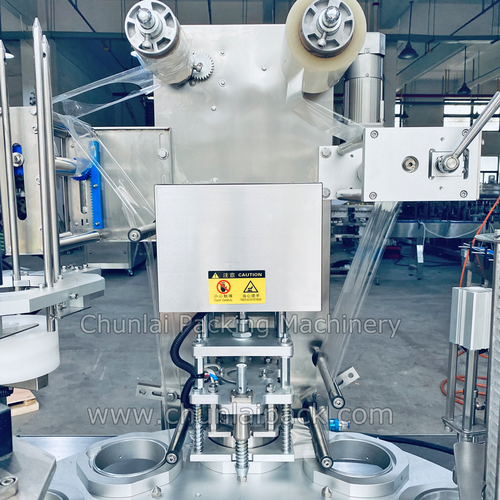 Automatic Rotary Type Hummus Cup Filling Sealing Capping Machine