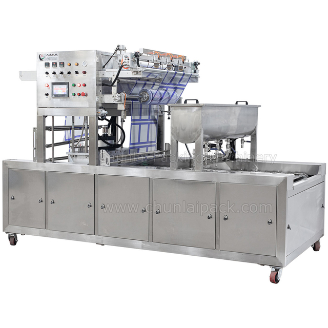 Push-bar Type Tray Sealer with Vacuum Gas Injection Packing