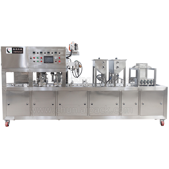 Linear Type Beancurd Box Filling and Sealing Machine
