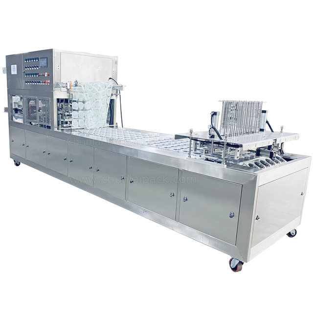 6 Lanes Inline Type Ice Cream Paper Cup Sealing Machine