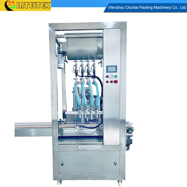 Linear Liquid Filling Machine for Filling Four Bottles at A Time