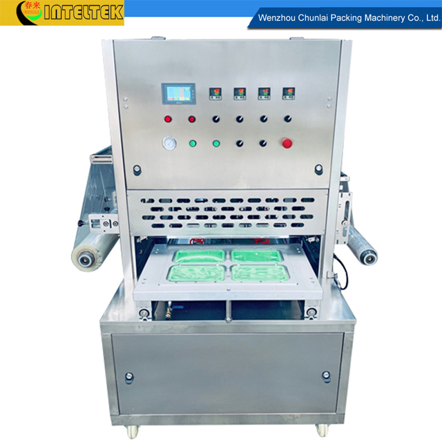Automatic Tofu Tray Sealing Machine Fruit Factory Sales Disposable Box Packing Machinery