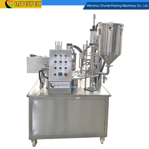 KIS-900 Automatic Rotary Yoghourt Cup Filling Sealing Machine 