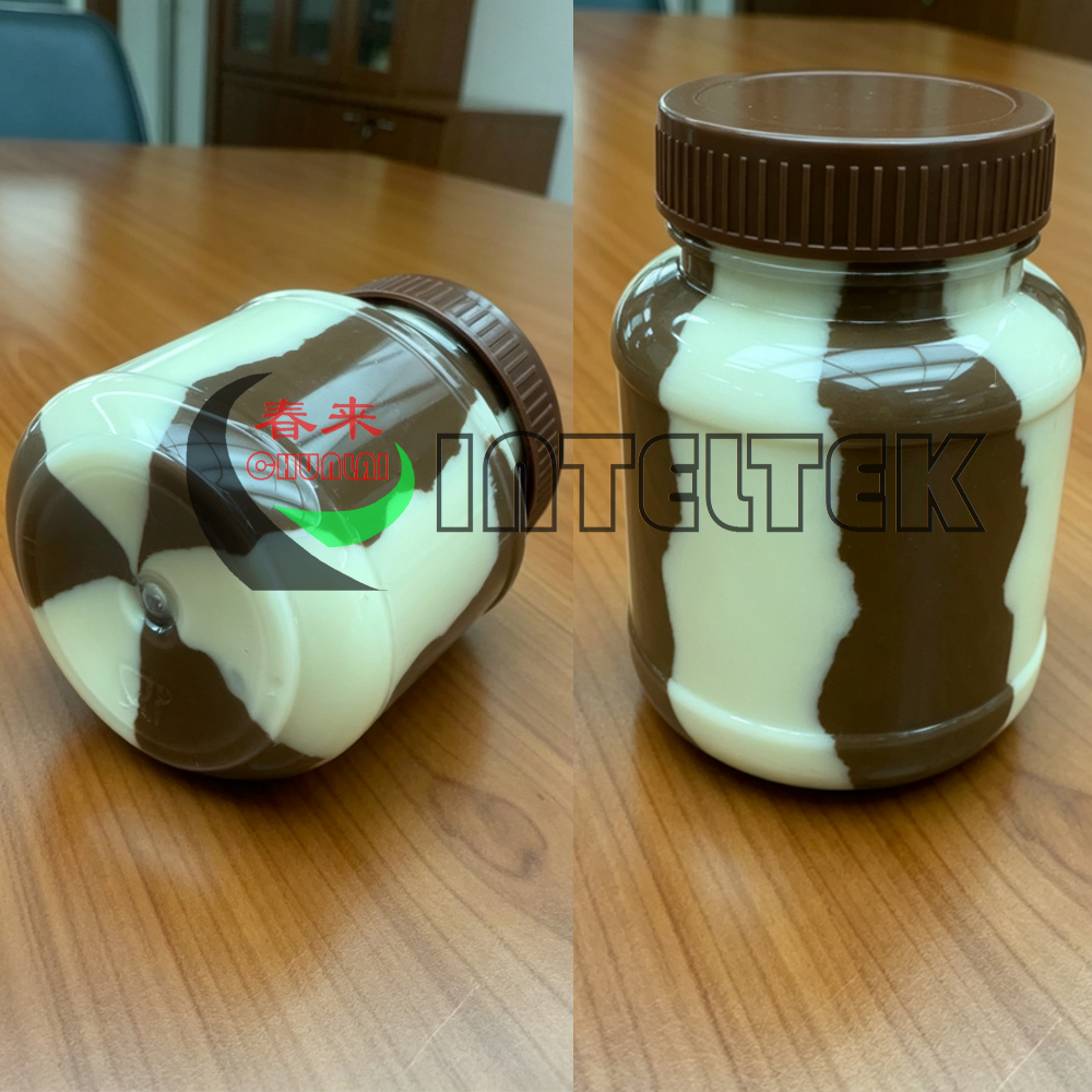 Double Color Chocolate Paste Jar Filling Machine