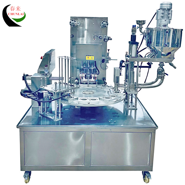 Automatic Rotary Type Apple Puree Cup Filling and Sealing Machine