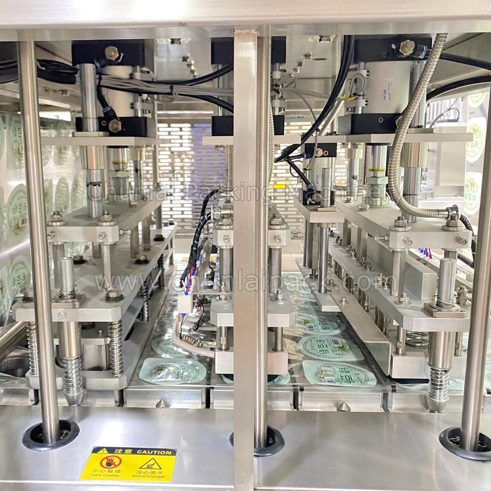 6 Lanes Inline Type Ice Cream Paper Cup Sealing Machine