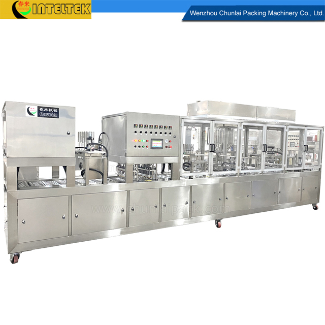 Automatic Easy To Operate High Yield Butter Cup Filling Sealing And Capping Machine