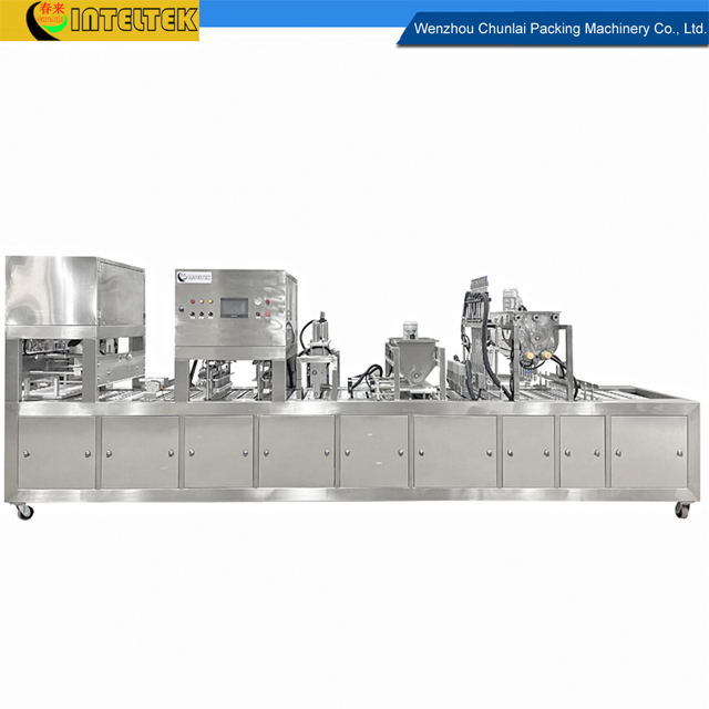 Linear Type Chocolate Cookie Packing Cup Filling Sealing Machine