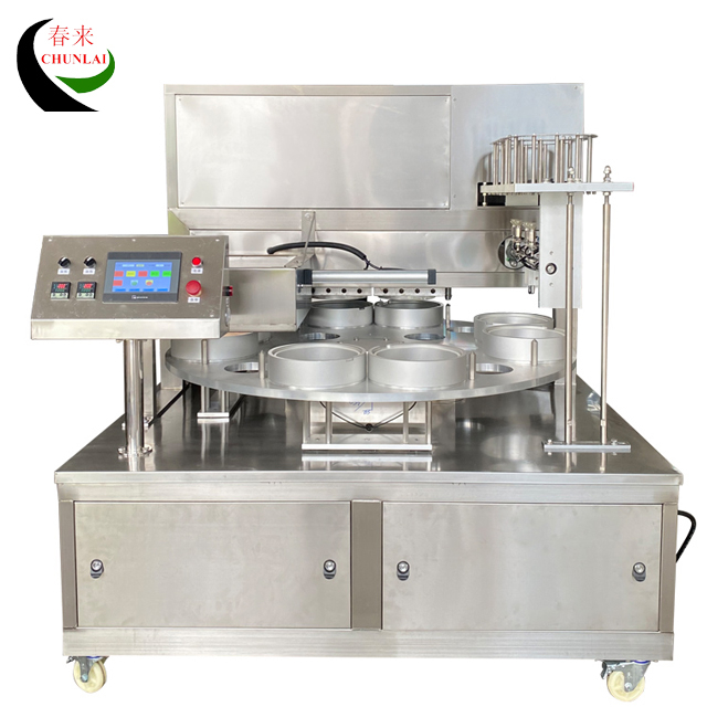 Automatic Rotary Type Aluminum Foil Round Container Sealing Machine