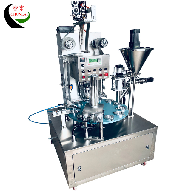 Automatic Rotary Type Upshot Coffee Powder Cup Filling Sealing Machine