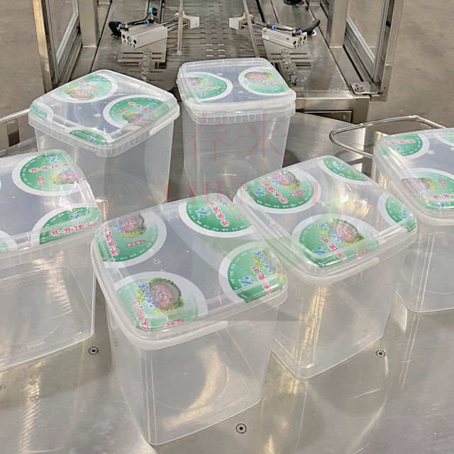 Automatic Square Bucket Denester Sealing Lid Placing Machinery from ...