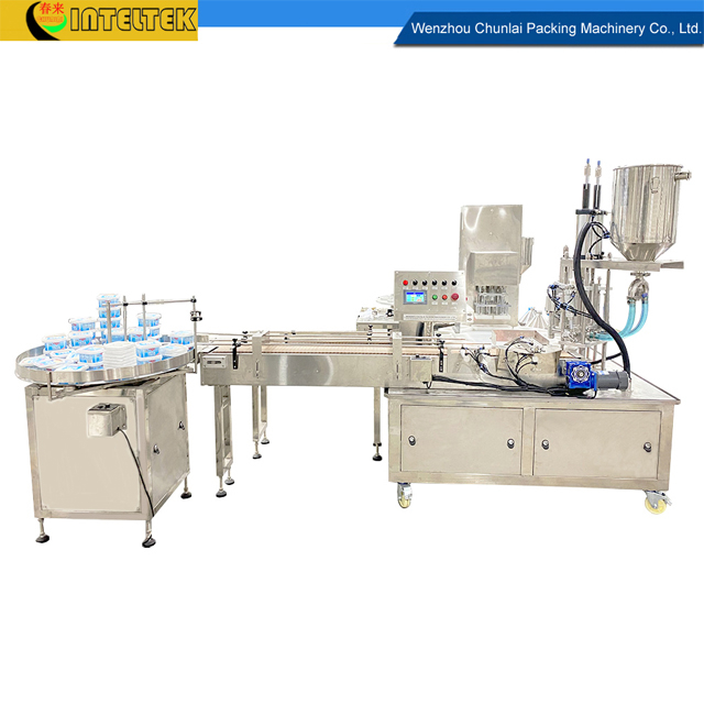  Automatic Rotary Type Cheese Cup Filling Lid Closing Machine