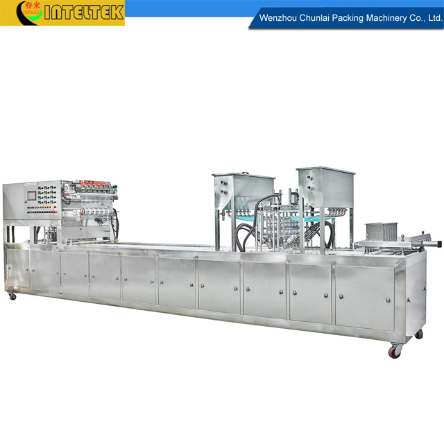 BG-6 Line Type Silken Tofu Box Filling Sealing Machine 