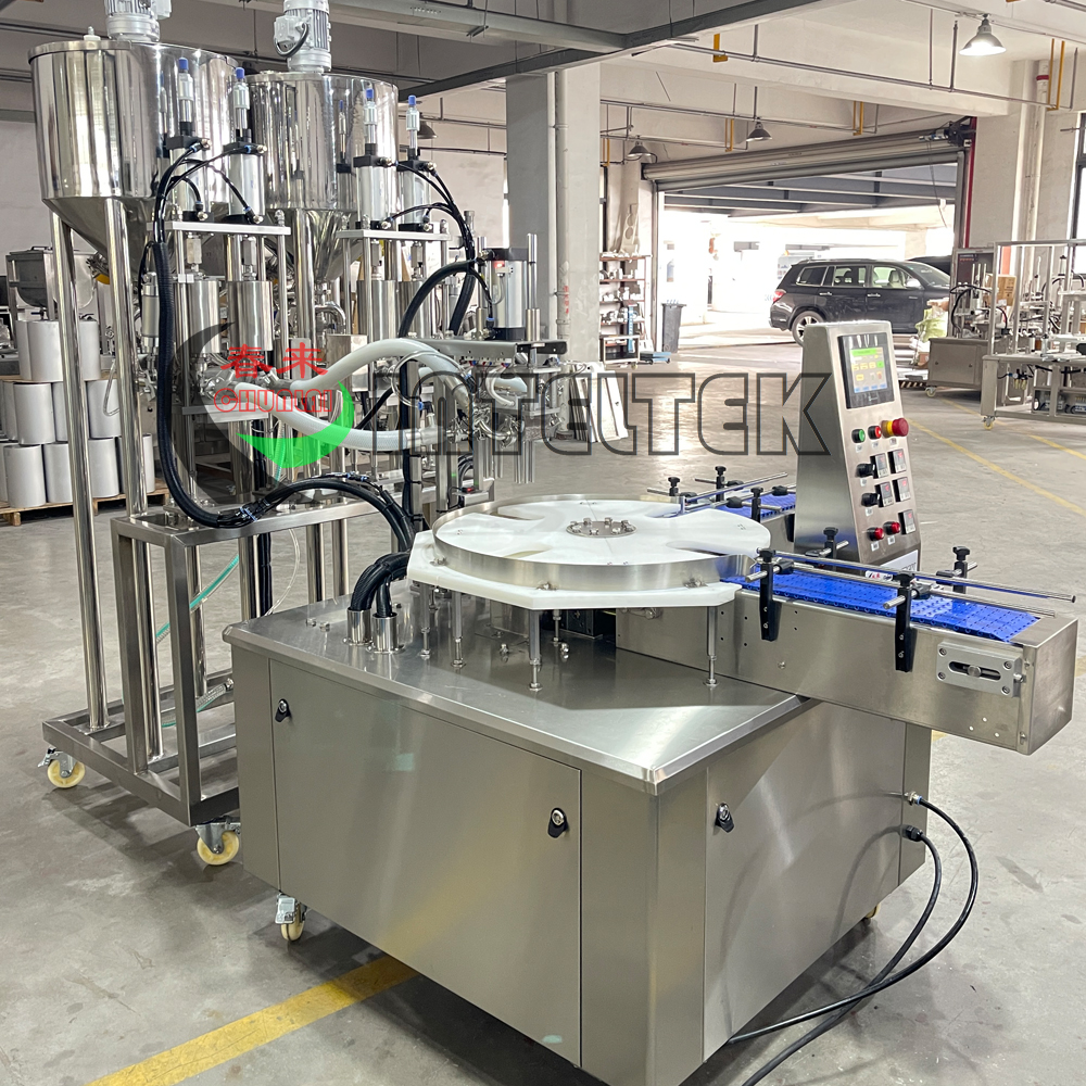 Double Color Chocolate Paste Jar Filling Machine