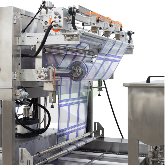 TF-3 Push-bar Type Tray Liquid Filling Vacuum Nitrogen Packing Sealing Machine