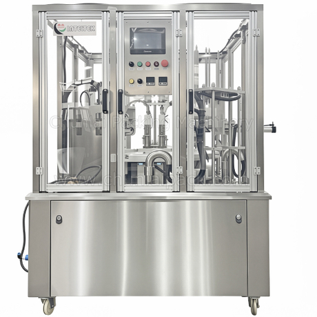 KIS-900 Automatic Rotary Type Salad Cup Filling Sealing Capping Machine