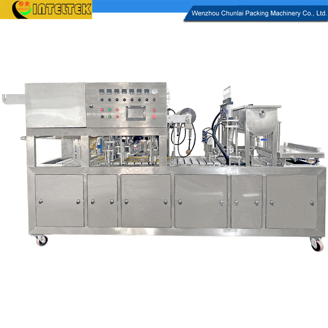 BG60A-6C Inline Type Jelly Cup Filling Sealing Machine 