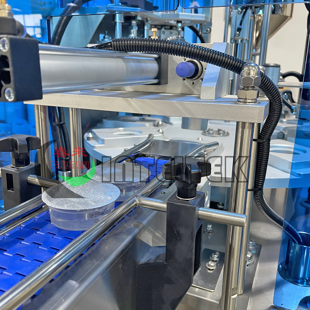 Rotary Type Dipping Sauce Cup Filling Sealing Machine