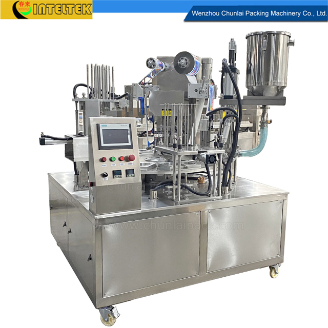 Rotary Type Cheese Tub Filling Sealing Machines