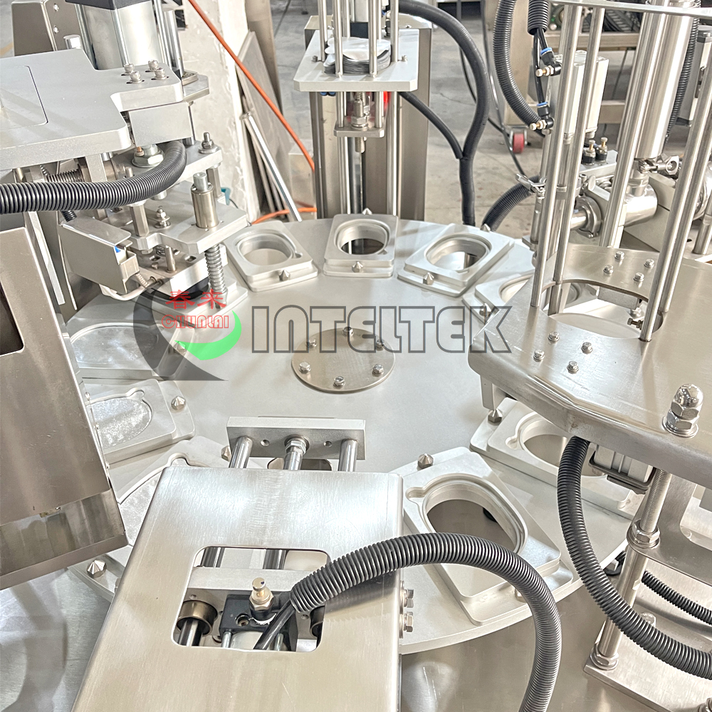 Rotary type Margarine Cup Filling Sealing Capping Machine